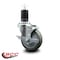 Service Caster 4'' Gray Poly Swivel 1-5/8'' Expanding Stem Caster with Brake SCC-EX20S414-PPUB-TLB-158 - alternate 4